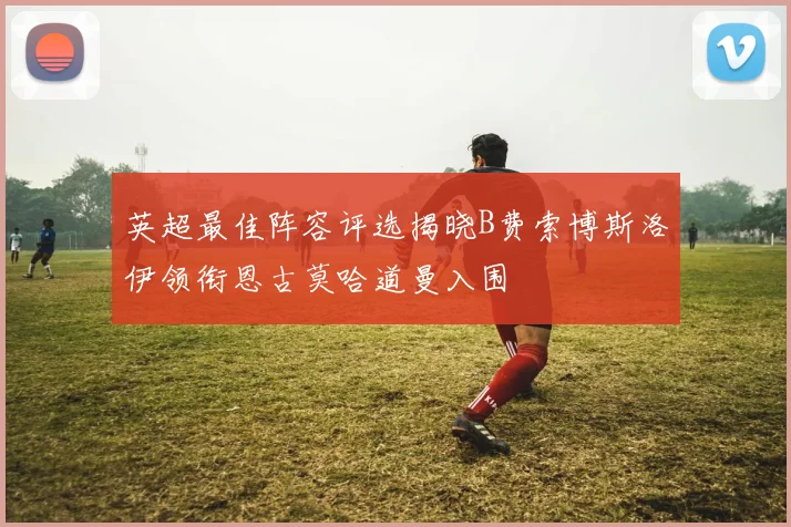 英超最佳阵容评选揭晓B费索博斯洛伊领衔恩古莫哈道曼入围
